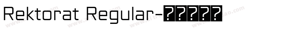 Rektorat Regular字体转换